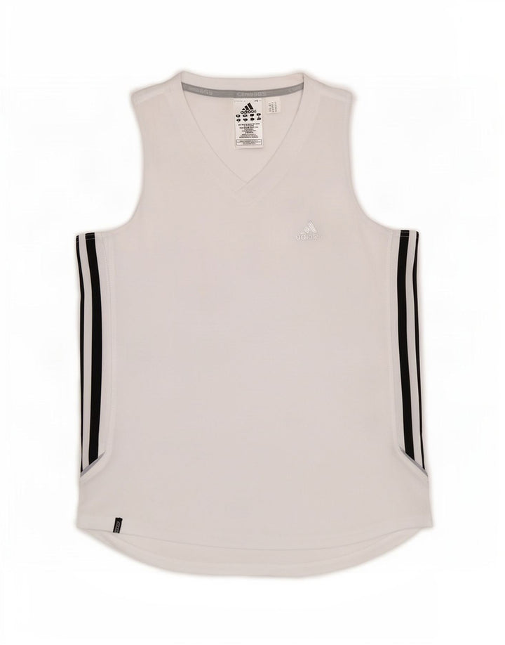 Adidas Clima 365 Débardeur pour femme UK 12 Medium Blanc Polyester