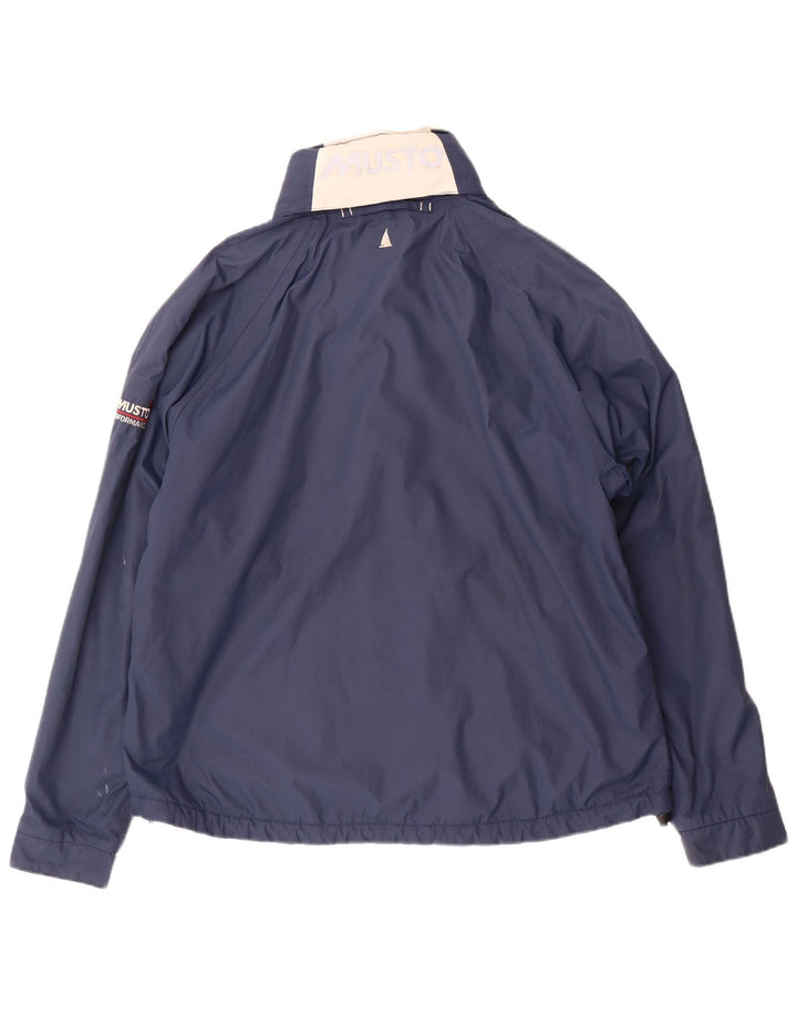 Musto Veste coupe-vent graphique pour femme UK 16 Large Bleu marine Polyuréthane