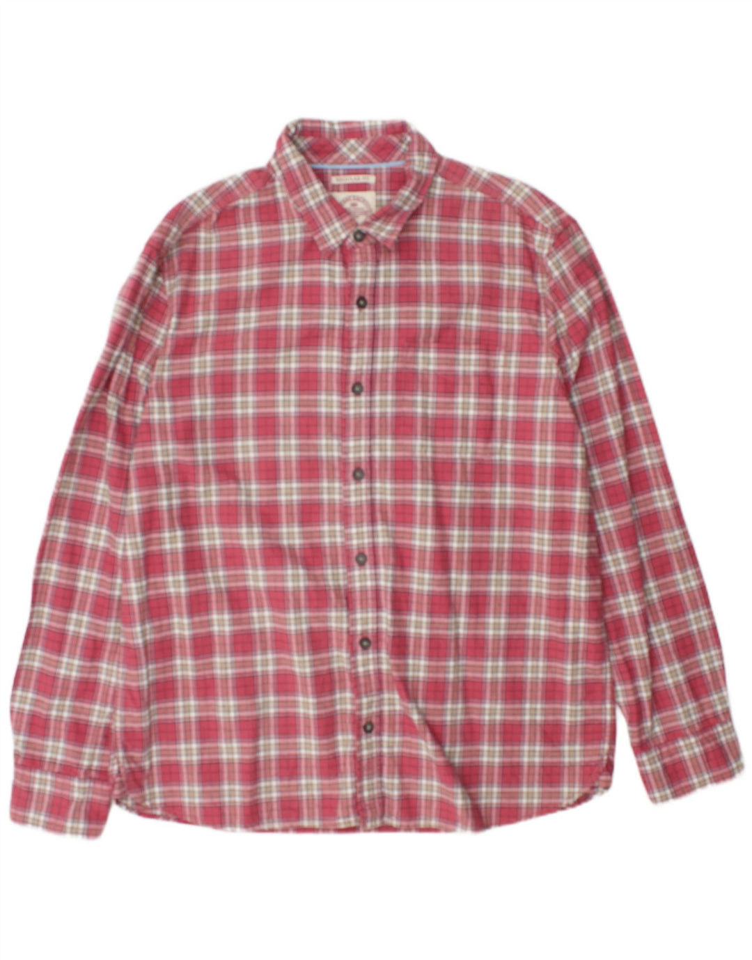 Fat Face Chemise Regular Fit Homme XL Rouge à Carreaux Coton