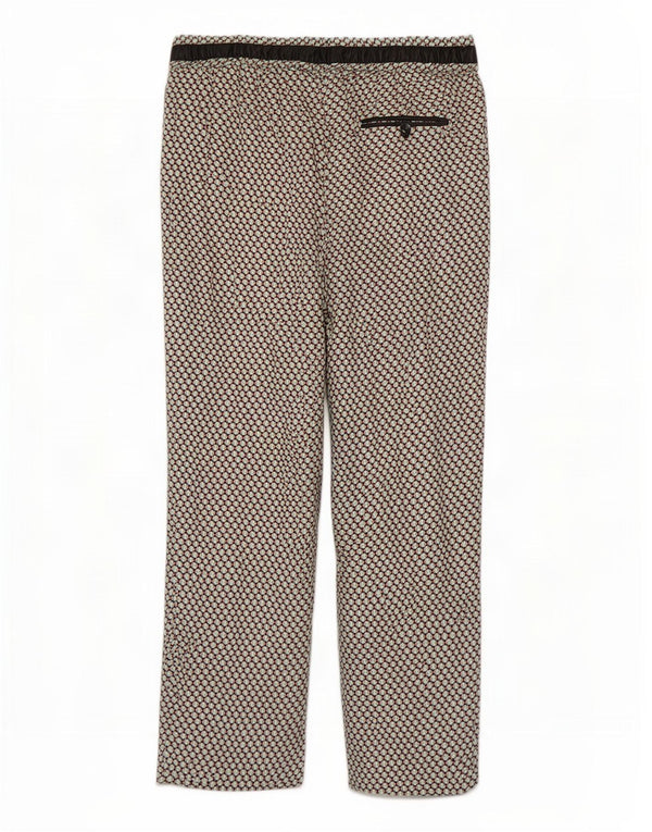 Zara Pantalon court taille haute pour femme XL W32 L27 Vert géométrique