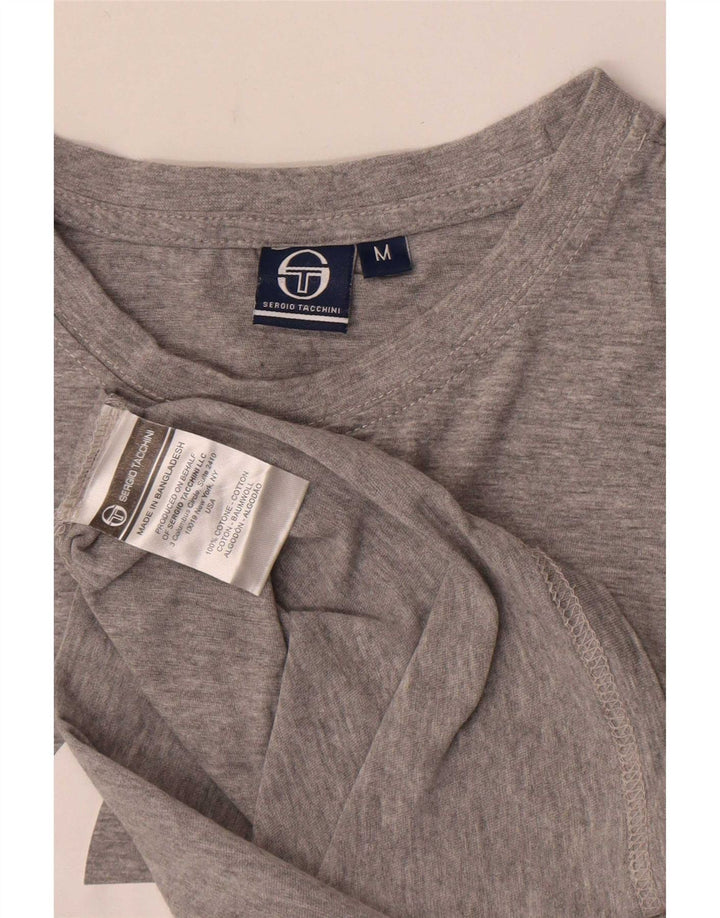 Sergio Tacchini T-Shirt Graphique Homme Gris Moyen Coton Moucheté