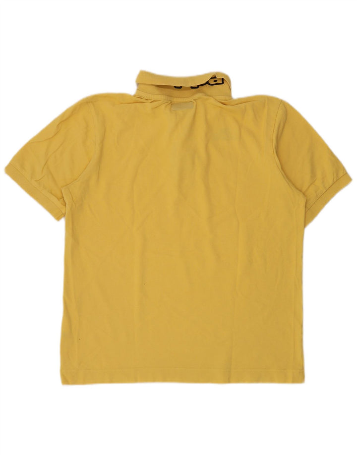 KAPPA Polo Homme Jaune Moyen Coton