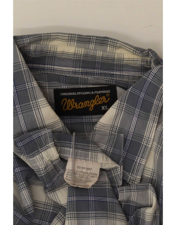 Wrangler Chemise Homme XL Bleu Carreaux Coton