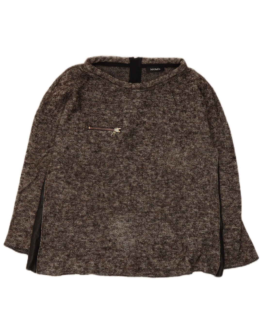 Max & Co. Haut à manches longues pour femme UK 12 Marron moyen moucheté