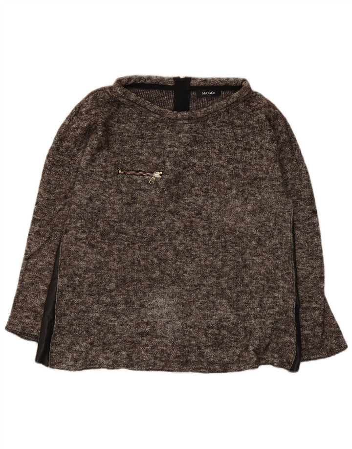 Max & Co. Haut à manches longues pour femme UK 12 Marron moyen moucheté