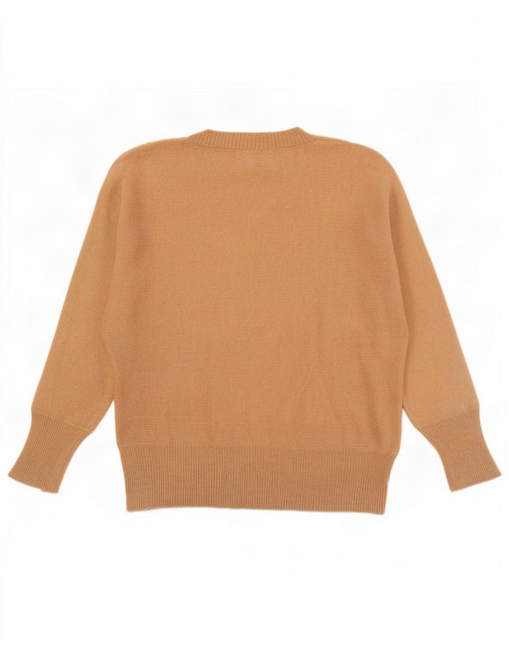Massimo Dutti Pull col V pour femme UK 14 Laine beige moyen