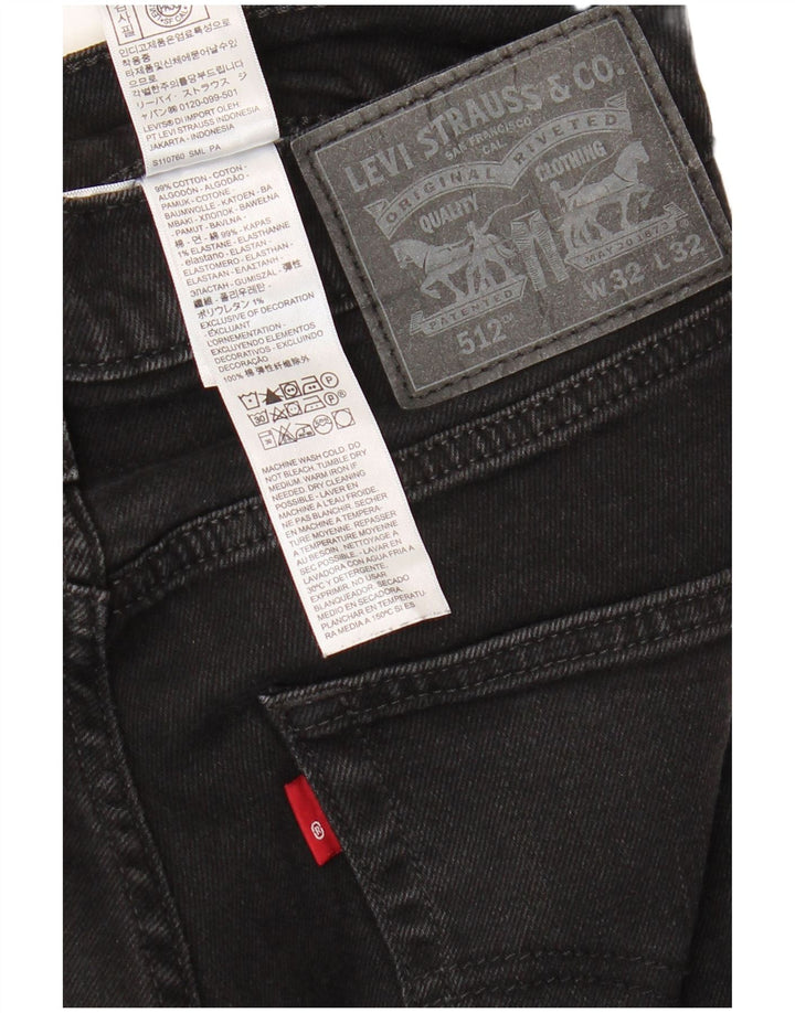 LEVI'S Jean Slim Fuselé 512 Homme W32 L32 Coton Noir