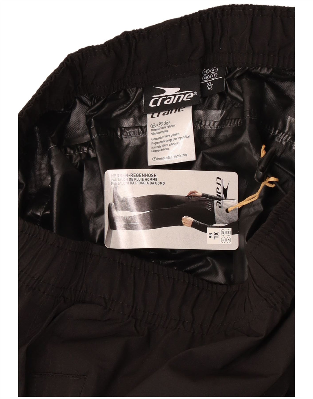 Pantalon imperméable homme Crane XL noir polyester