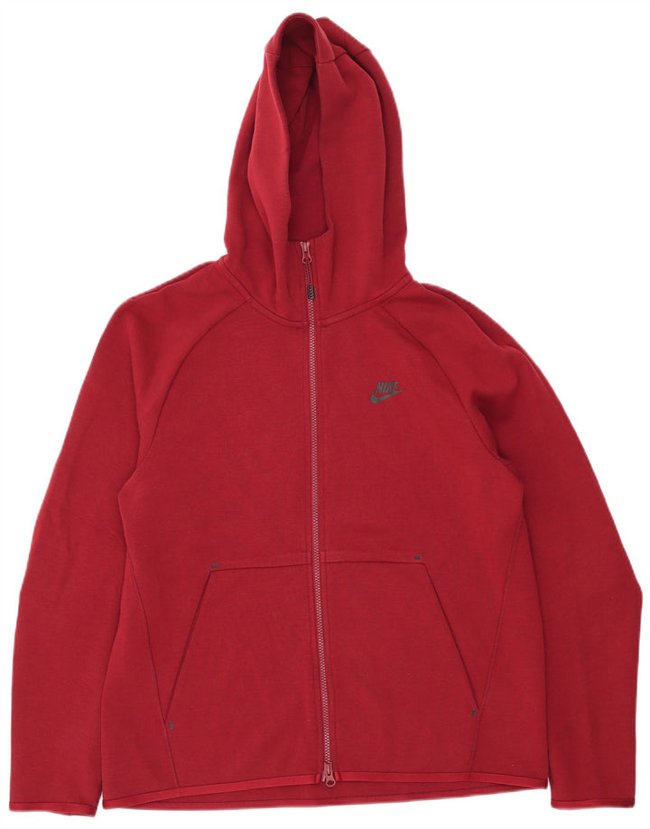Nike Pull à capuche zippé en coton rouge moyen pour homme