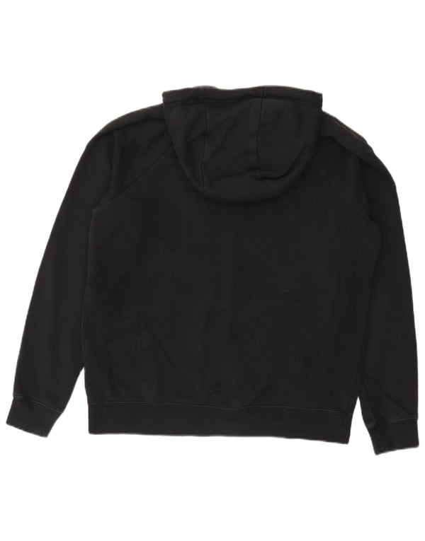 Nike Pull à capuche zippé surdimensionné pour femme UK 14 Coton noir moyen