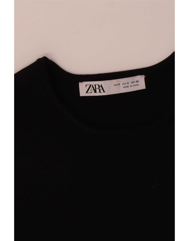 Zara Femme Débardeur UK 10 Petit Noir Polyester