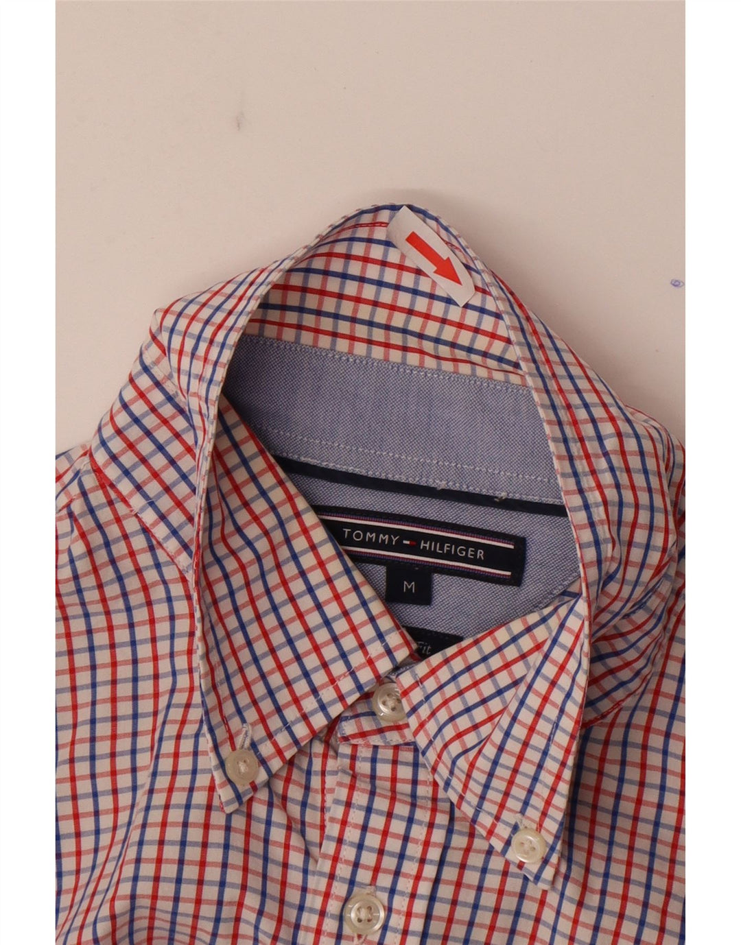 Tommy Hilfiger Chemise sur mesure pour homme en coton vichy multicolore moyen
