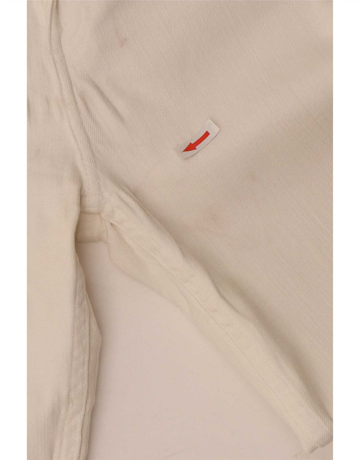 Zara Jean évasé femme EU 36 XS W26 L26 coton blanc