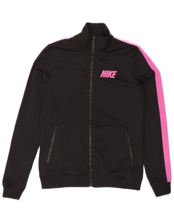 Veste de survêtement Nike pour femme UK 12 Polyester color block noir moyen