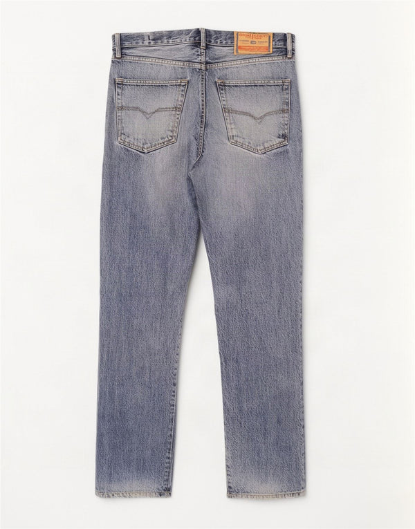 Diesel Jean Droit Homme W34 L30 Bleu Coton