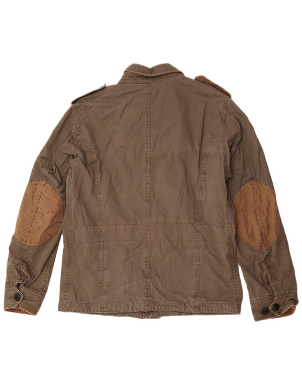 Napapijri Veste militaire géographique pour homme UK 40 Large Gris Coton