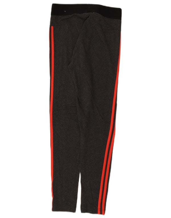 Adidas Leggings Femme UK 12/14 Coton Colorblock Gris Moyen