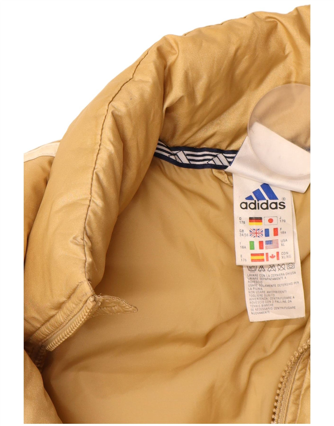 Veste matelassée Adidas Garçon 15-16 ans Jaune Polyamide
