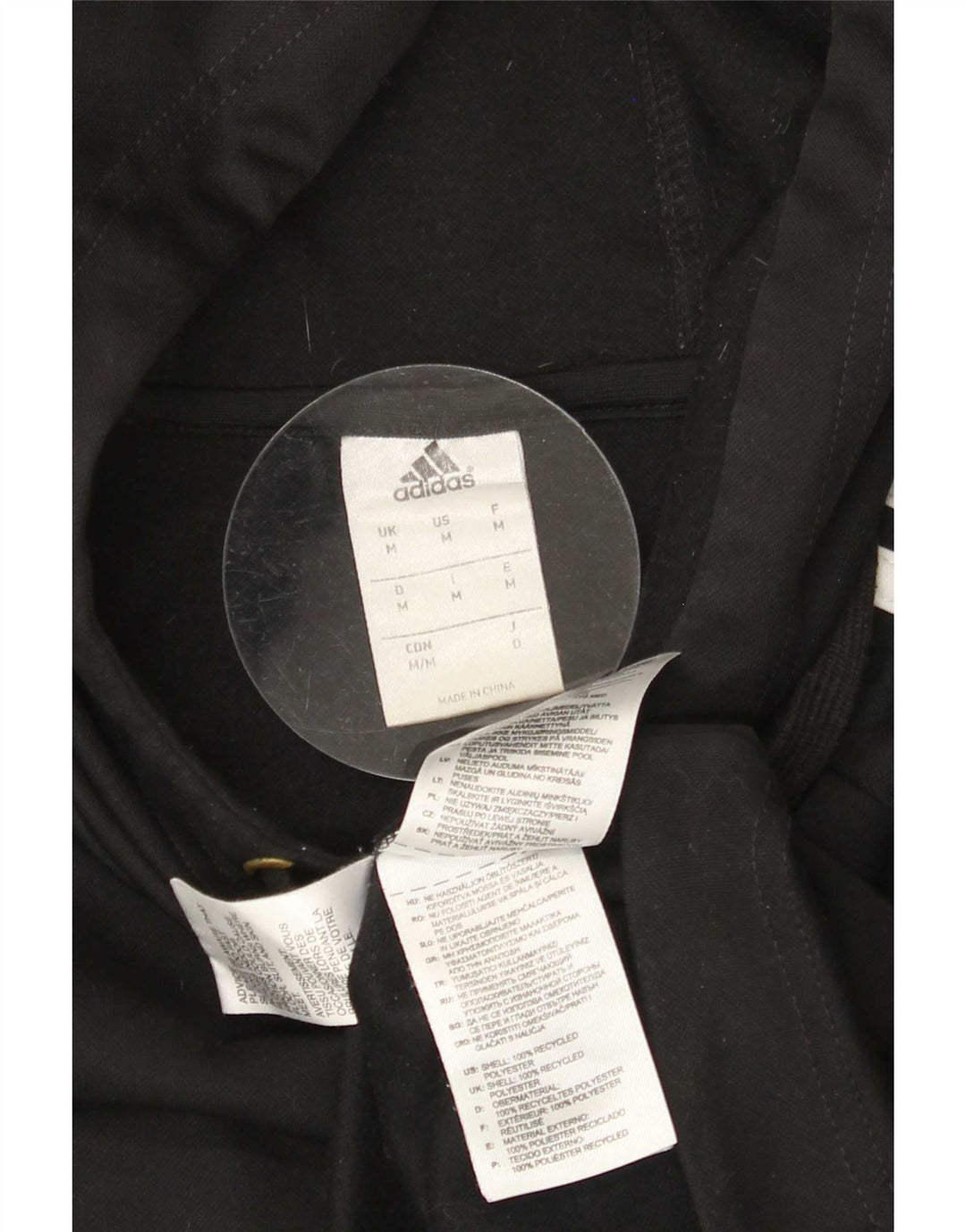 Adidas Pull à capuche pour homme en polyester color block noir moyen