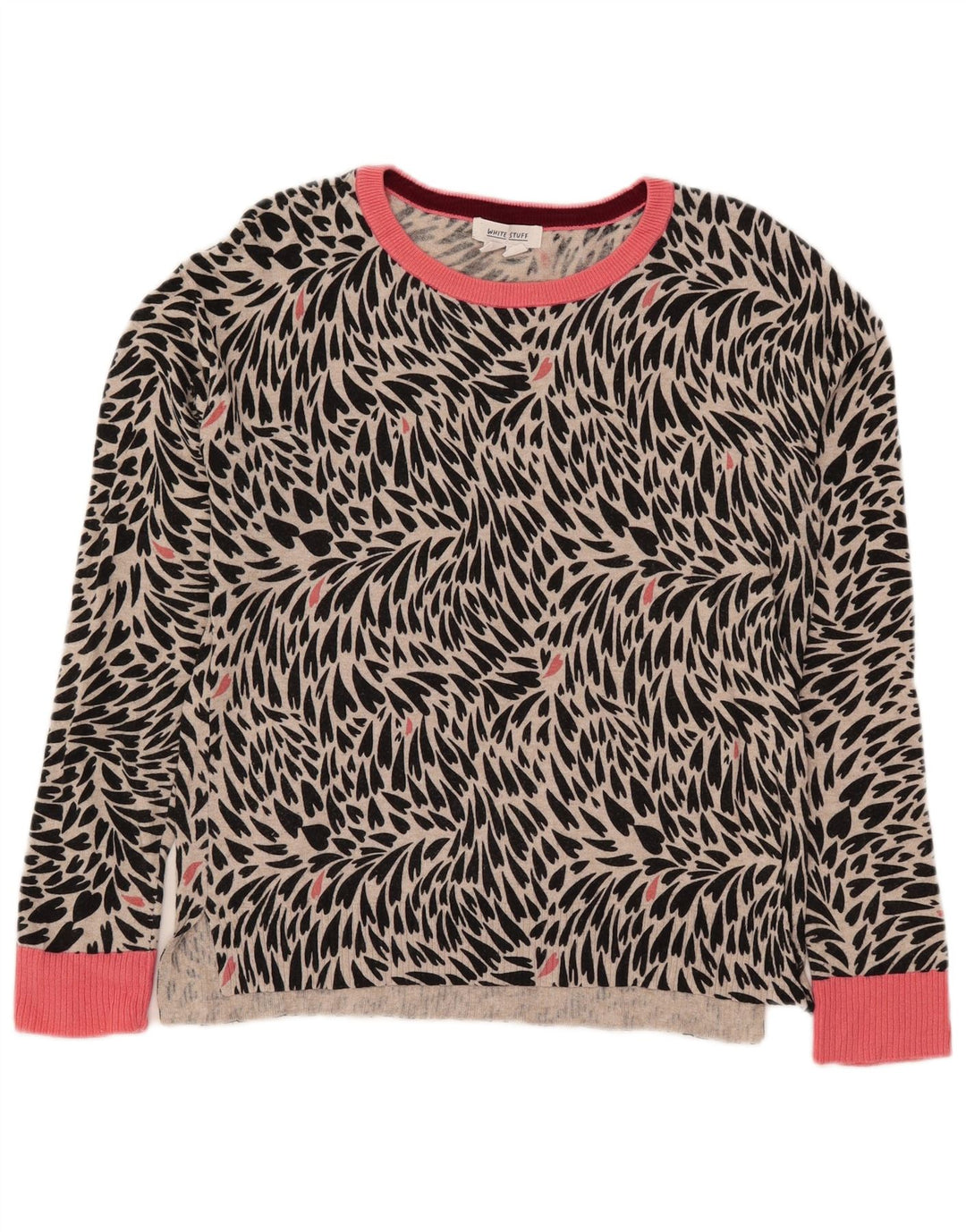 White Stuff Pull à col bateau pour femme UK 10 Small Noir