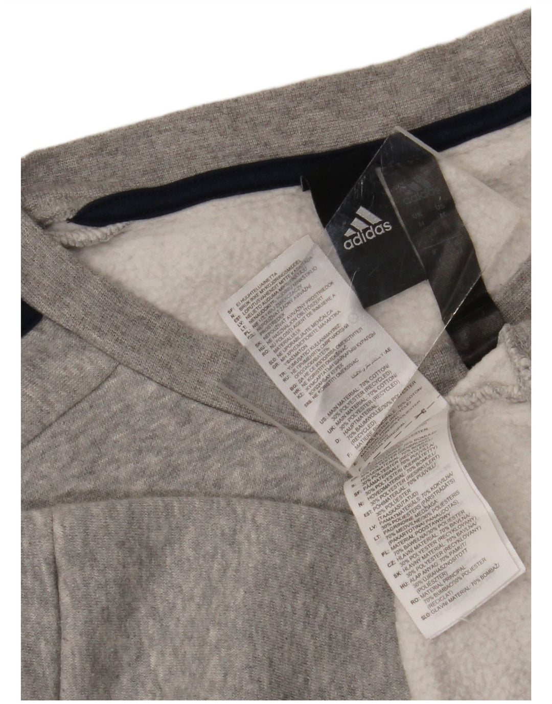Adidas Sweat-Shirt Homme Gris Moyen Coton