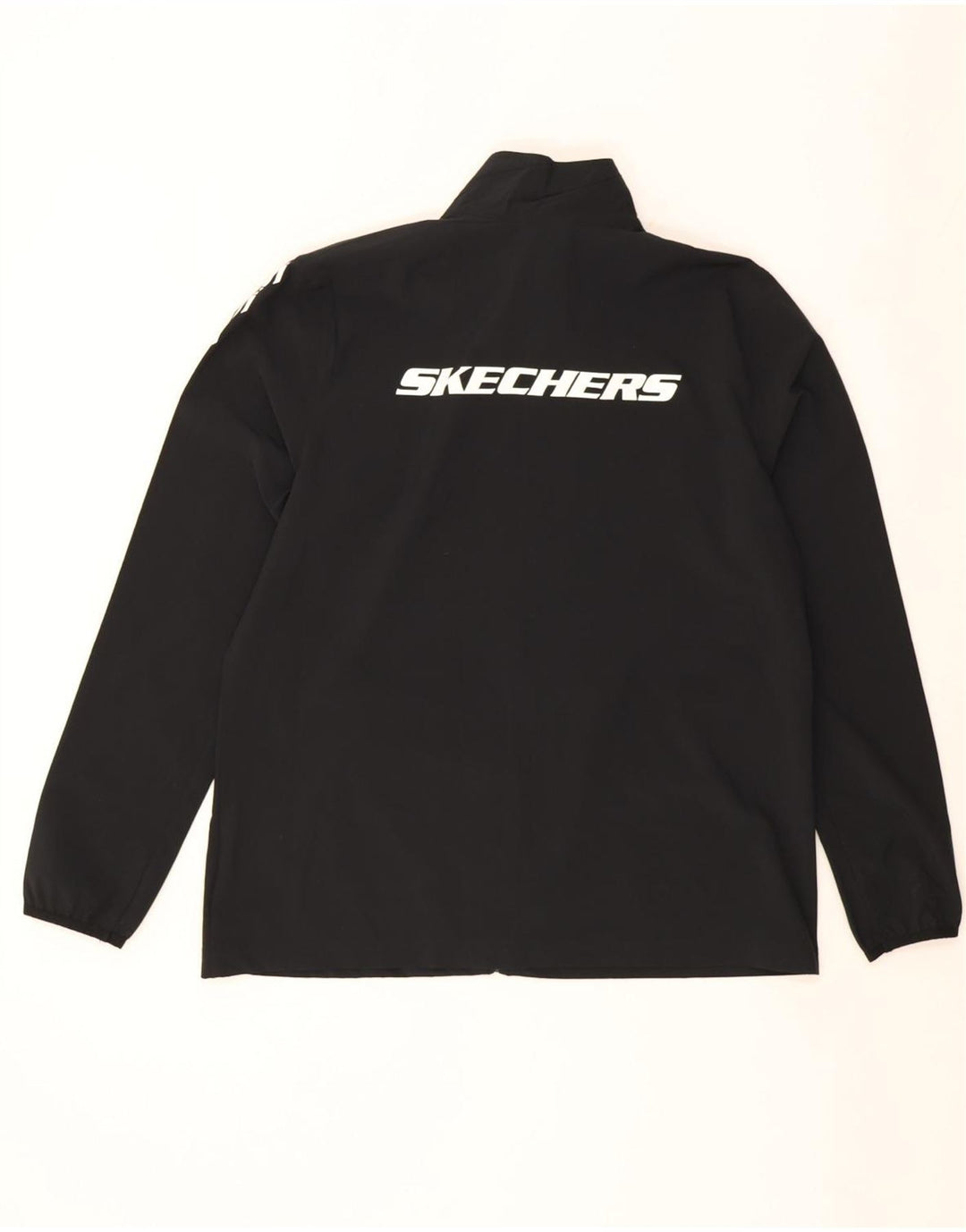 Skechers Veste de survêtement graphique pour hommes Large Noir Polyester