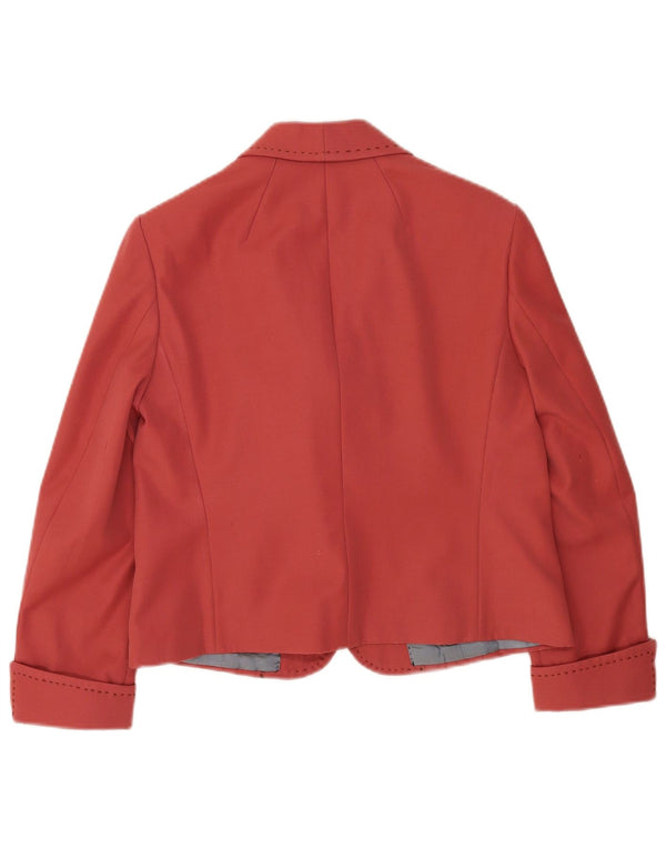 vintage Femme 2 Bouton Blazer Veste UK 14 Rose Moyen