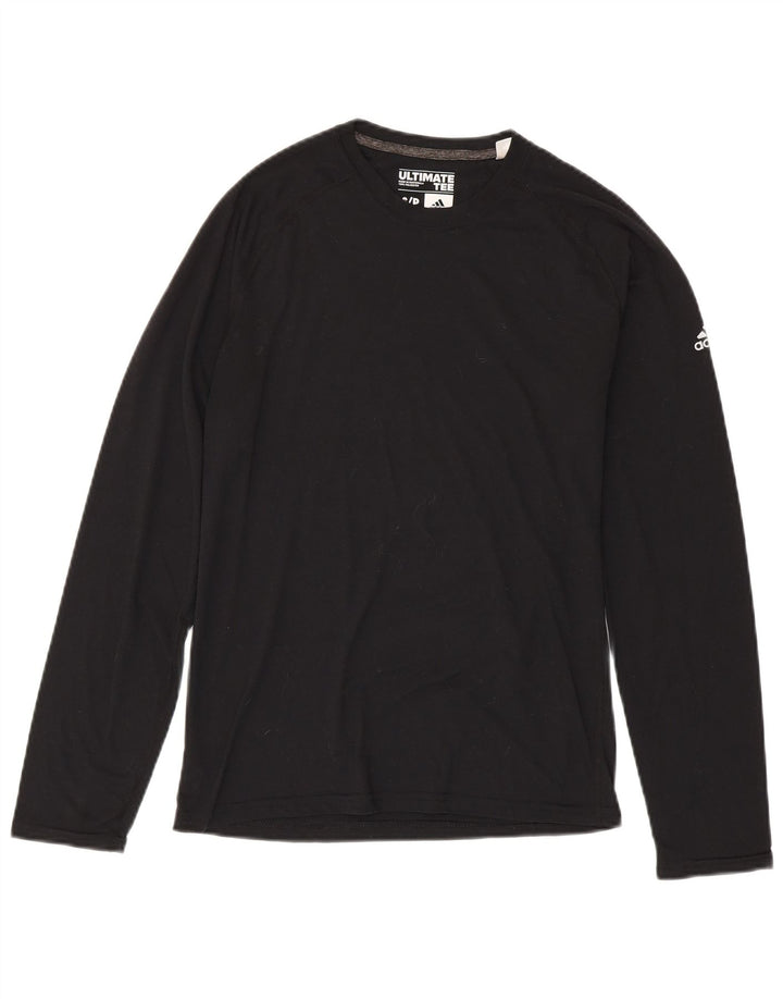 ADIDAS Mens Climalite Top Long Sleeve Small Black Polyester