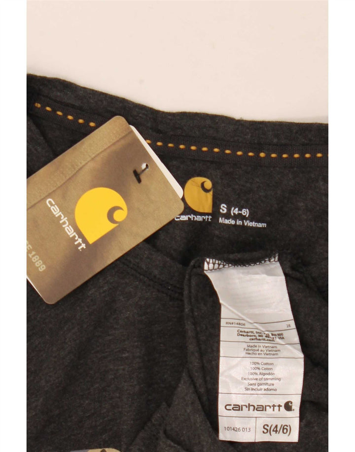 Carhartt Haut graphique à manches longues pour femme US 4/6 Petit coton gris