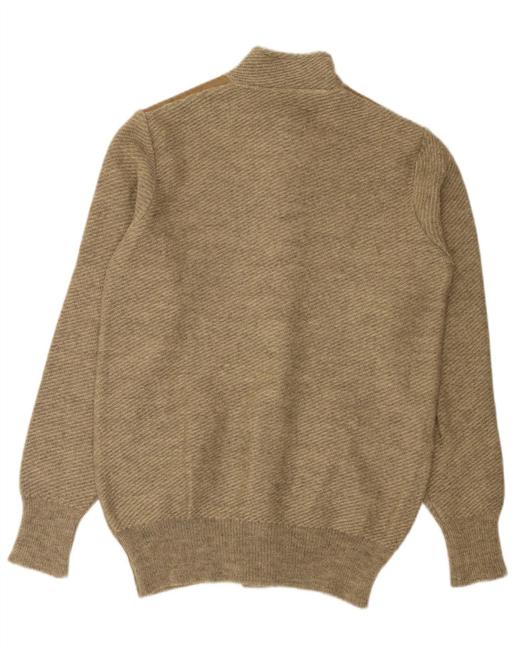 VINTAGE Pull Cardigan Homme Beige Moyen