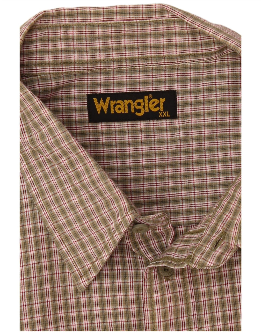 WRANGLER Chemise à manches courtes pour homme 2XL Kaki Vichy
