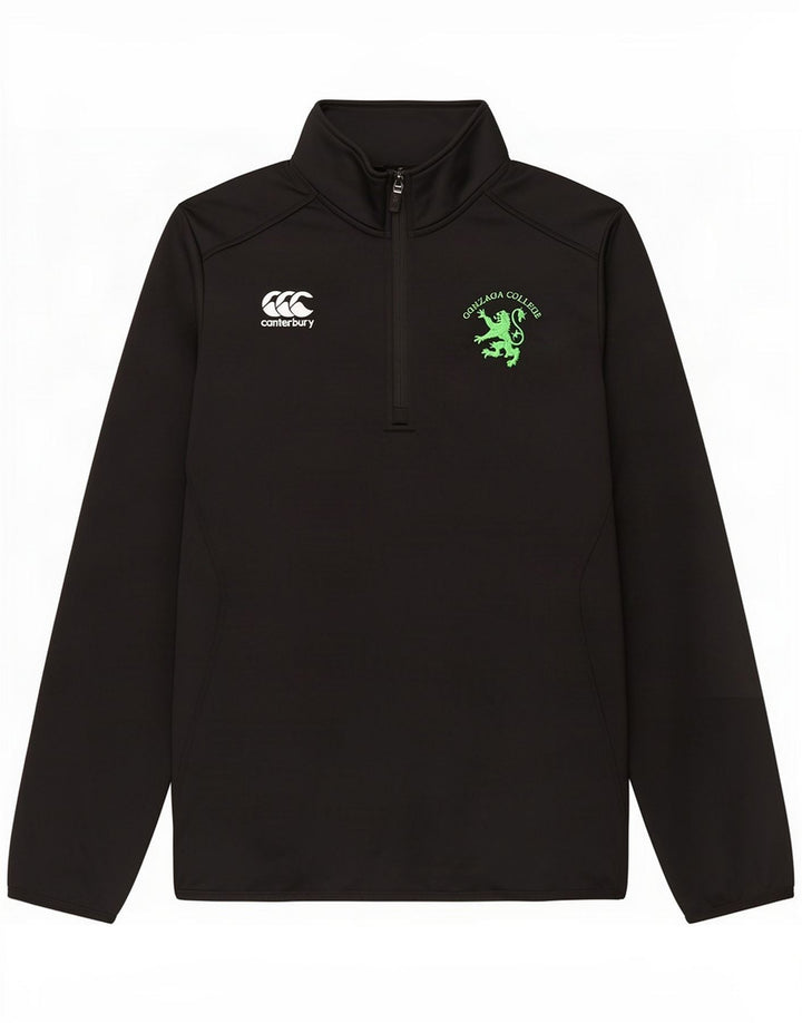 Canterbury Haut de survêtement à col zippé Gonzaga pour hommes Large Noir