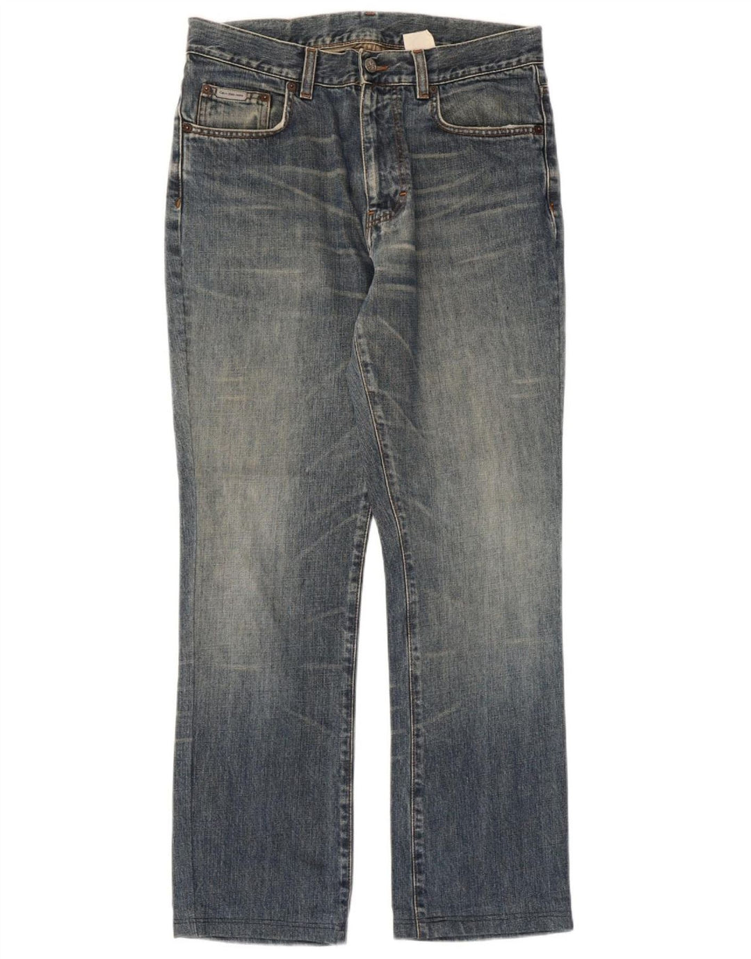 CALVIN KLEIN Jean Droit Homme W31 L29 Bleu Coton