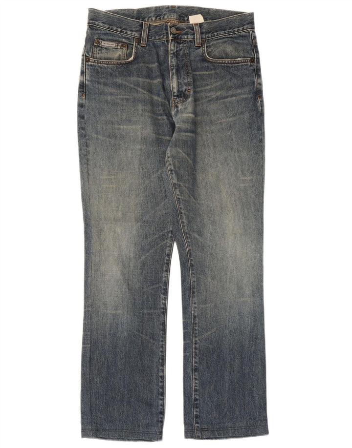 CALVIN KLEIN Jean Droit Homme W31 L29 Bleu Coton