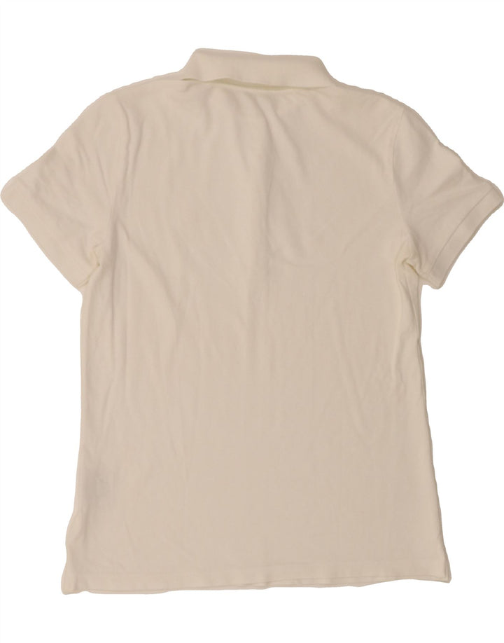 BENETTON Womens Polo Shirt UK 10 Small White Cotton Vintage Benetton and Second-Hand Benetton from Messina Hembry 