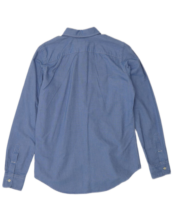 Ralph Lauren Chemise slim fit pour femme US 6 en coton bleu moyen