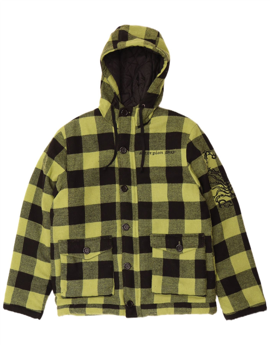 Scorpion Bay Veste coupe-vent graphique pour homme UK 40 Grand Vichy vert