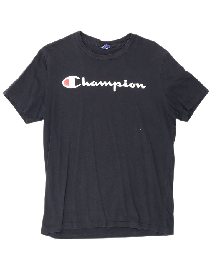 Champion T-Shirt Graphique Homme Bleu Marine Moyen