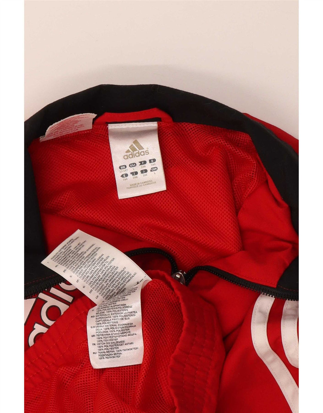 Adidas Veste de Survêtement Graphique Garçon 13-14 Ans Rouge Polyester