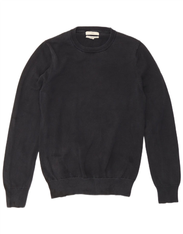 Marks & Spencer Pull à col rond pour homme en coton bleu marine Taille S