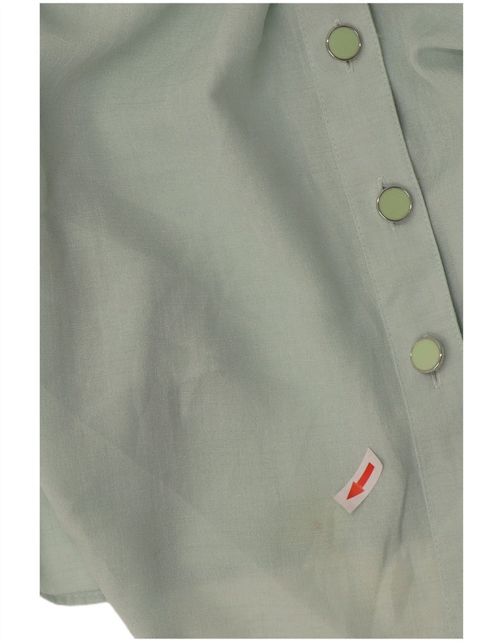 Marks & Spencer Chemise à manches courtes pour femme UK 20 2XL Vert Polyester