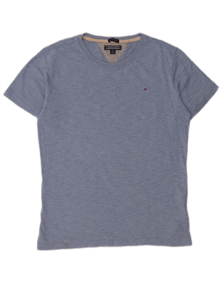 TOMMY HILFIGER T-Shirt Top Garçon 13-14 ans Bleu Moucheté Coton
