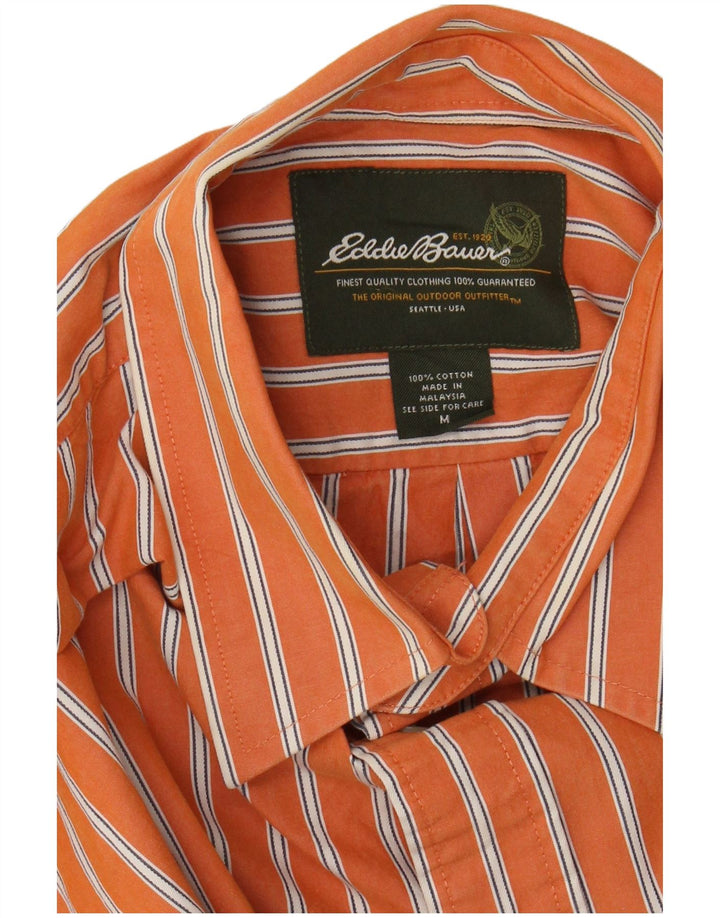 EDDIE BAUER Chemise Homme Coton à Rayures Orange Moyen