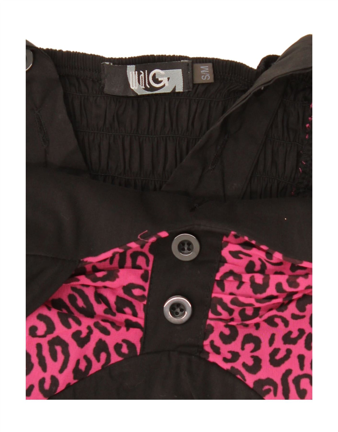 WalG Robe péplum pour femme UK 10 Petit imprimé animal noir
