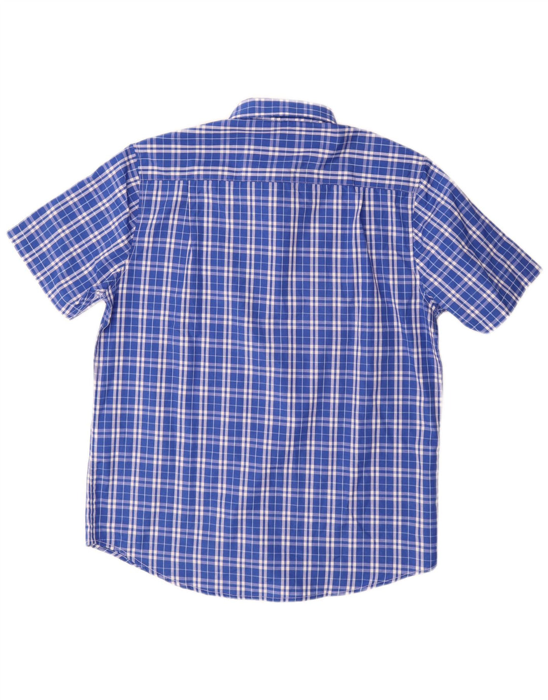 James Pringle Chemise à manches courtes pour homme en polyester à carreaux bleu moyen