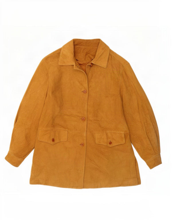 Piccini Veste en daim pour femme UK 14 Cuir beige moyen
