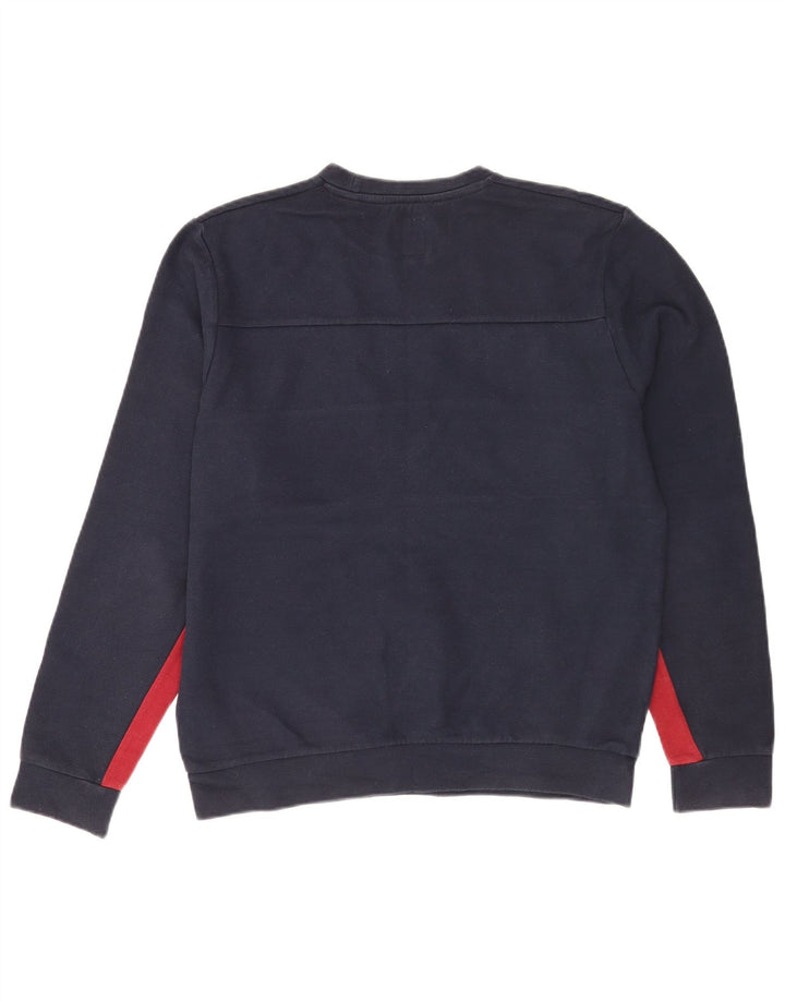Jack Wills Sweat-shirt graphique pour hommes, grand, bleu marine, colour block