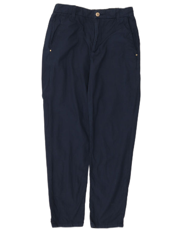 Guess Pantalon Chino Fuselé Taille Haute Femme W26 L26 Bleu Marine