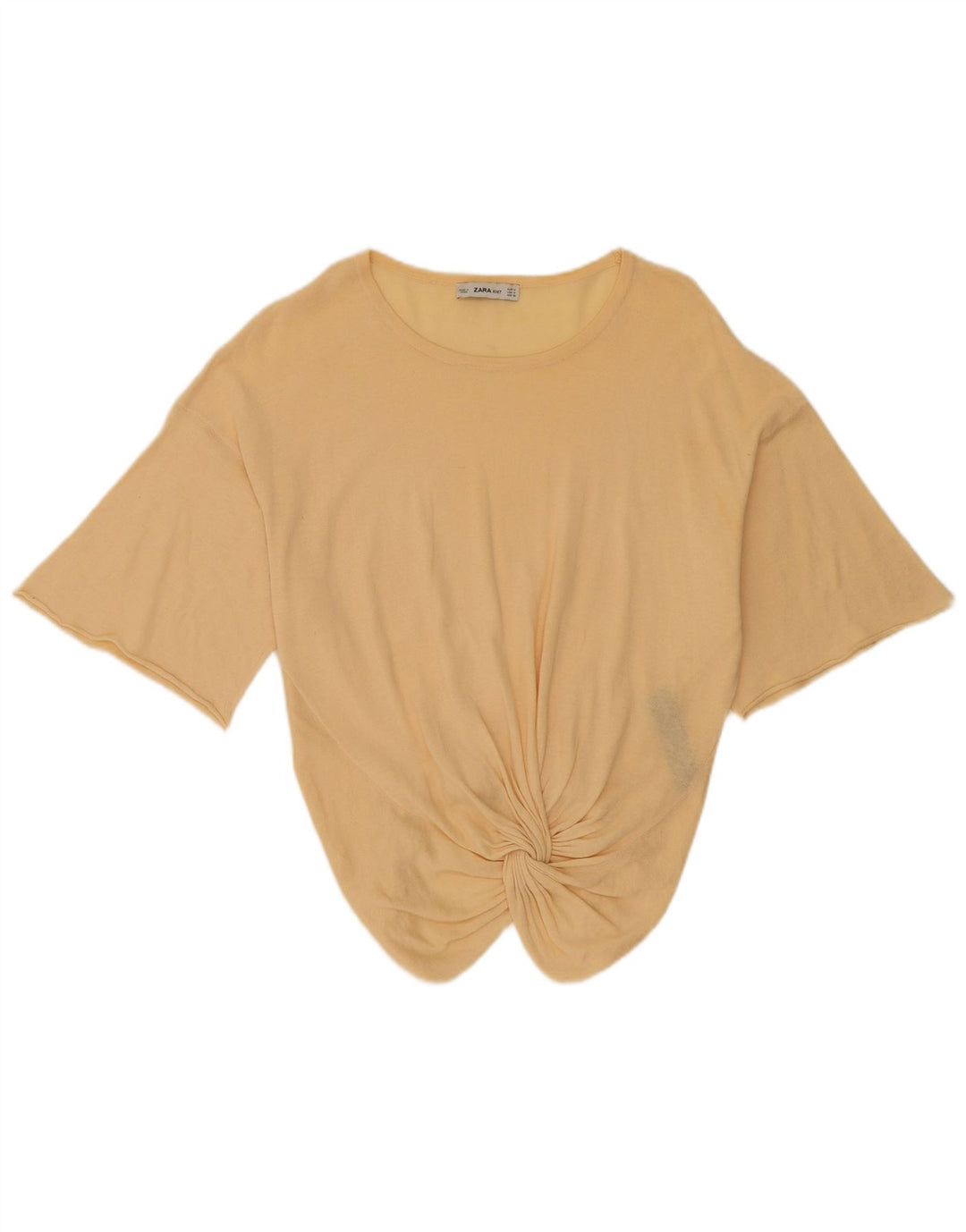 Zara Chemisier à manches 3/4 pour femme UK 14 en coton beige moyen