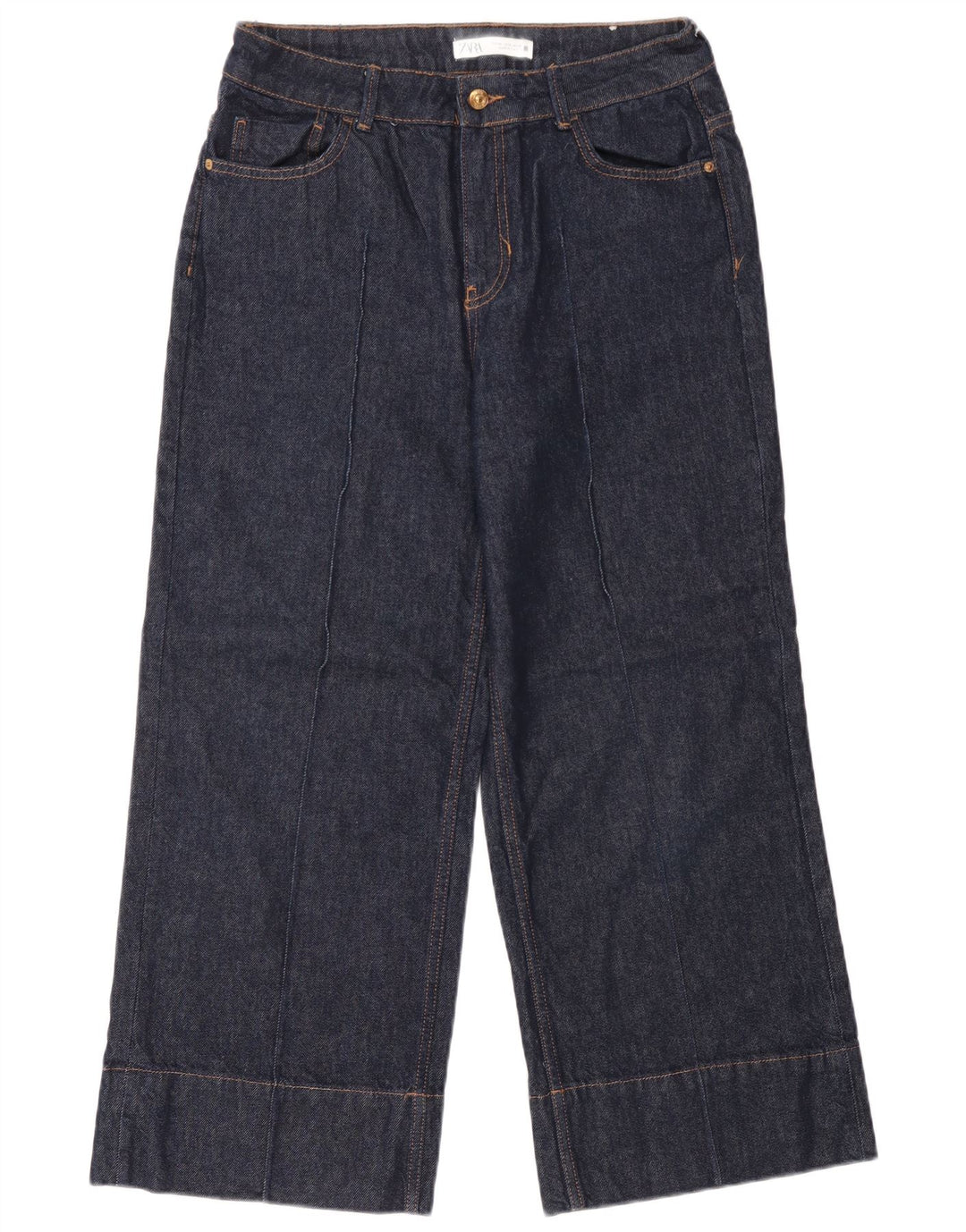 Zara Femme Jeans Loose EU 40 Medium W30 L27 Bleu Marine Coton